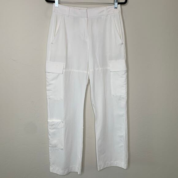 H & M White Cargo Pants Sz 4 see description - Picture 2 of 8